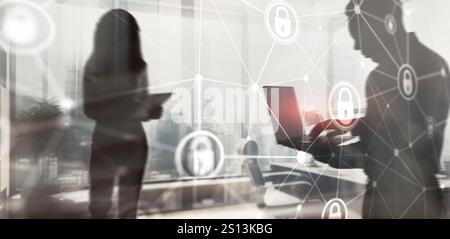 Cyber security and Security password login online concept Stock Photo