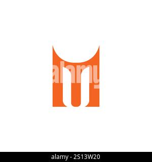 Letter M and U logo Vector. MU Icon Stock Vector