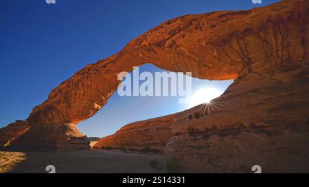 Rainbow Arch in Al Ula, Saudi Arabia, Al Ula Stock Photo