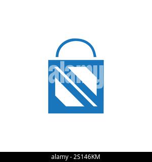 Online Shop Logo designs Template. shopping cart and shop bag combination logo design concept. Shop logo design. Shopping cart logo and shopping bags Stock Vector