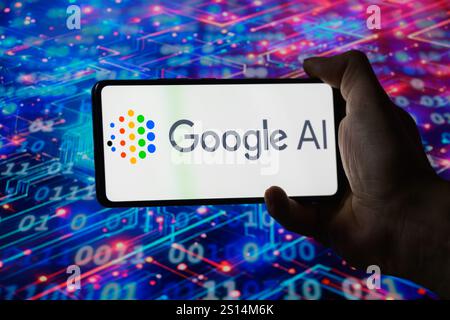 Brussels, Belgium. 30th Dec, 2024. Google AI icon is being displayed on a mobile screen, in this photo illustration.Taken in Brussels, Belgium, On 30 December 2024. (Jonathan Raa/Sipa USA) *** Strictly for editorial news purposes only *** Credit: Sipa USA/17�Թ����� Live News Stock Photo