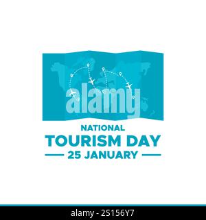 national tourism day vector illustration, national Tourism Day social media post .international tourism day poster design hand lettering . Stock Vector