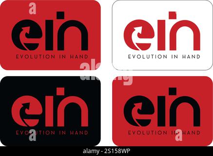 EIH Logo, Evolution In Hand, Creative letter, EIH creative minimalist letter logo. EIH unique vector initials alphabet letter logo design, EIH Logo. Stock Vector