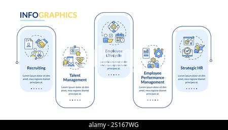 HR process rectangle infographic vector Stock Vector