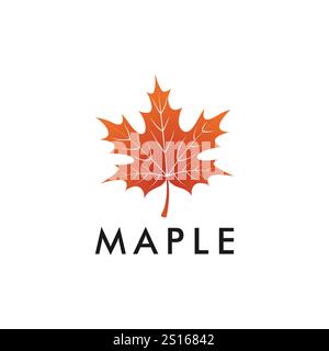 Maple Leaf Logo Design Template Stock Vector