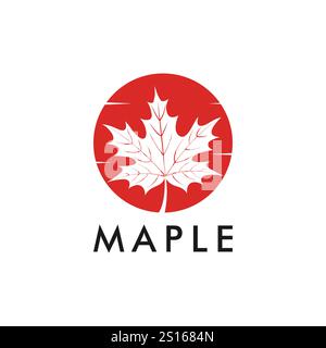 Maple Leaf Logo Design Template Stock Vector