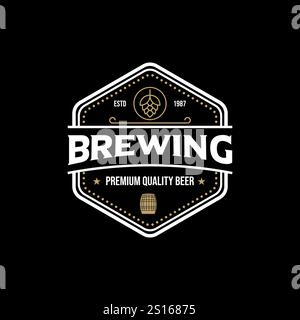 brewing company logo. logo brewery. vintage brewery logo vector Stock ...