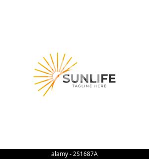 sun logo and icon template design Vector. Stock Vector