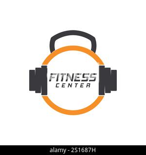 Fitness Gym logo design template vector illustration Stock Vector