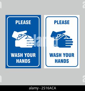 wash your hands poster design Stock Vector