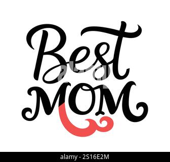 Typography  best mom Stock Vector