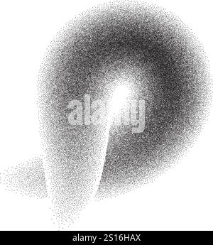 Abstract black and white circular shape on white background Stock Vector