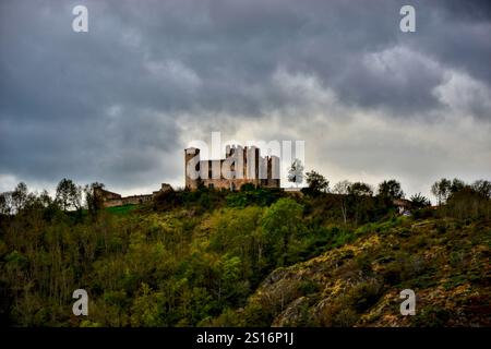 Chambles, France - October 5th 2024 : Exterior view of the Essalois castle. Stock Photo