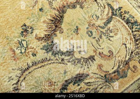 Textures and patterns in color from woven carpets Stock Photo