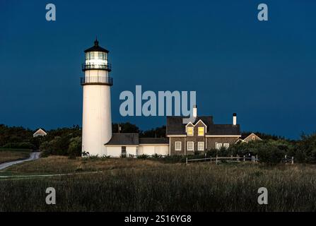 Highland Lighthouse, Truro, Cape Cod, Massachusetts, USA.. Stock Photo