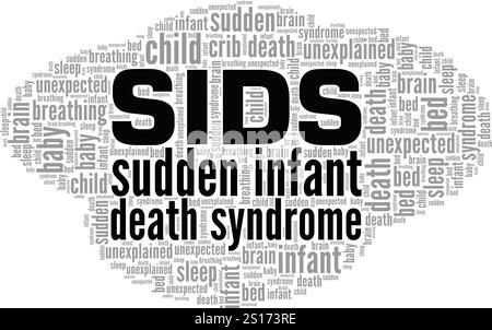 Suids Icon Sudden Infant Death Syndrome SIDS word cloud conceptual design isolated ...