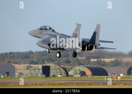 McDonnell Douglas Boeing F-15E Strike Eagle, strike fighter and bomber based at RAF lakenheath, Suffolk UK Stock Photo