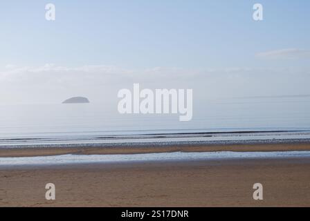 Looking Out from Weston-Super-Mare towards Steep Holm Stock Photo