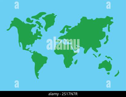 World Planet Earth Map Vector Illustration. Stock Vector