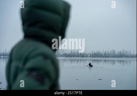 January 3, 2025, Srinagar, India: A man walks through the road during ...