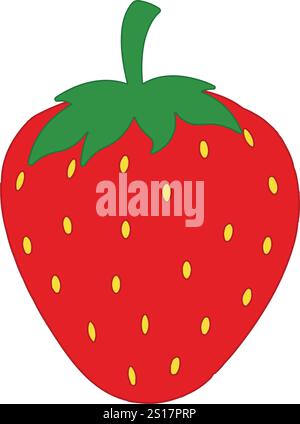Strawberry color vector icon. Isolated Stock Vector