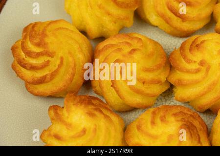 duchess potatoes on a plate Stock Photo