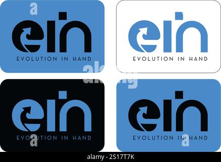 EIH Logo, Evolution In Hand, Creative letter, EIH creative minimalist letter logo. EIH unique vector initials alphabet letter logo design, EIH Logo. Stock Vector