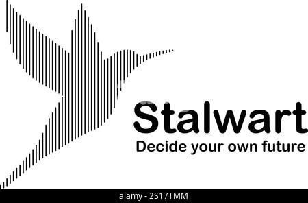 Creative Stalwart Line Art Logo Vector ILLustration Stock Vector