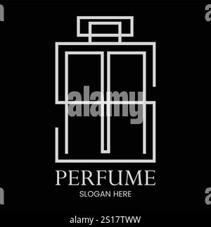 letter MS SM logo design vector initials letter MS logo design inspiration, Simple elegant perfume logo vector, Perfume Bottle inspirations icons. Stock Vector