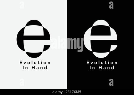 EIH Logo, Evolution In Hand, Creative letter, EIH creative minimalist letter logo. EIH unique vector initials alphabet letter logo design, EIH Logo. Stock Vector