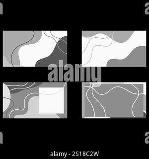 Organic forms intertwine in this minimalist composition. Stock Vector