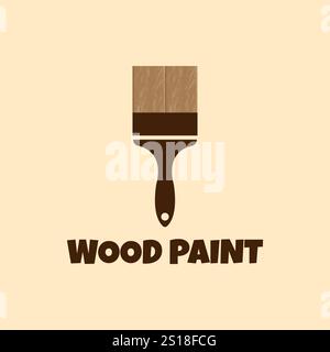 Logo design template for wood finishing service, wood shop, carpentry, woodworkers, wood working industry. Linear style. Vector illustration. Stock Vector