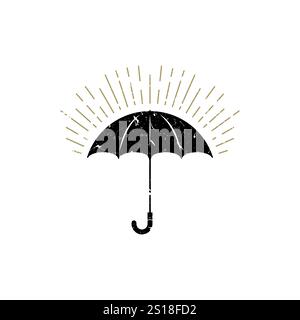 Umbrella icon in trendy flat style isolated on background. Umbrella icon page symbol for your website design Umbrella icon logo, app, UI. Umbrella ico Stock Vector