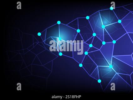 Abstract background with geometric wireframe, stock vector Stock Vector