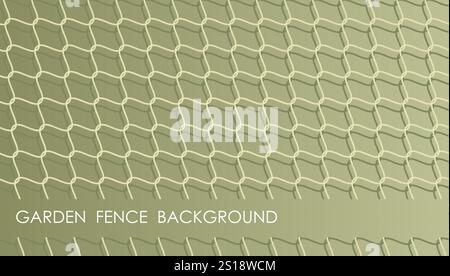 Horizontal yard border abstract background with fence grid ornate gradient, cover, site presentation in HD format. UI template layout for web design o Stock Vector