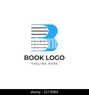 letter B for book logo icon vector template on white background Stock Vector