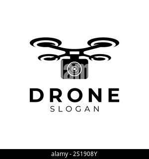 Drone Photo Logo Design Template Stock Vector
