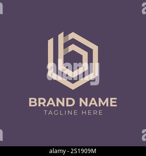 Abstract letter B logotype. Creative minimalism logotype. Universal modern geometric linear logo idea. Stock Vector