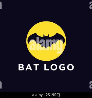 Bat moon logo icon vector design inspiration Stock Vector