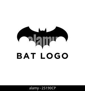Bat Logo icon illustration on white background. Stock Vector