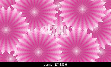 Abstract pink floral background wallpaper with overlapping flowers Stock Vector