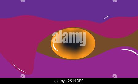 3d liquid background wallpaper with purple magenta yellow brown colors Stock Vector