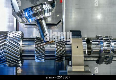 Fastest CNC Lathe Turning Machine Working, Amazing CNC Milling Machine Modern Technology Stock Photo