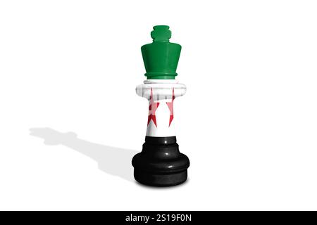 Chess made from Syrian flag Stock Photo