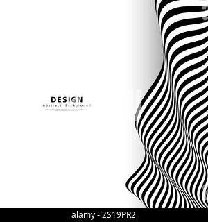 Abstract wavy stripes seamless pattern. Geometric wave texture. Lines Pattern. Design for your ideas, wallpaper, fabric, background,  print Stock Vector