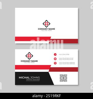 Simple and Clean Modern Business Card Design Stock Vector