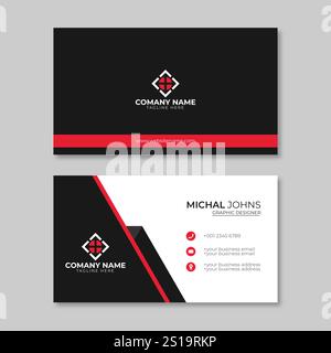 Simple and Clean Modern Business Card Design Stock Vector
