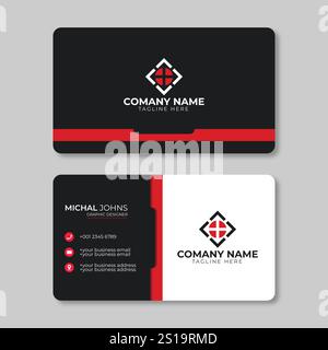 Simple and Clean Modern Business Card Design Stock Vector