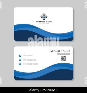 Simple and Clean Modern Business Card Design Stock Vector