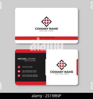 Simple and Clean Modern Business Card Design Stock Vector